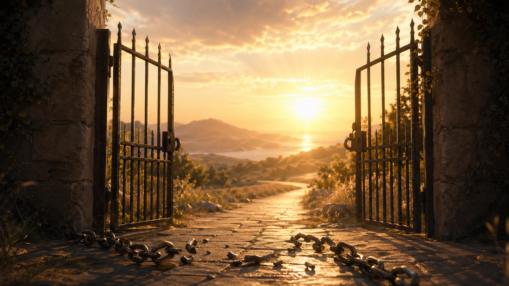 Open gate image for Bound to Christ Forever Free