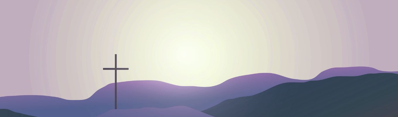 Cross silhouette at sunrise — Raised With Christ